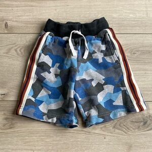 Hanna Andersson Shorts US 4 Boys Toddler 100% Cotton red white blue EUC